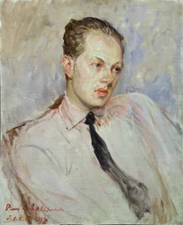 Studie voor een portret van Pierre Drieu La Rochelle (1893-1945) 1924